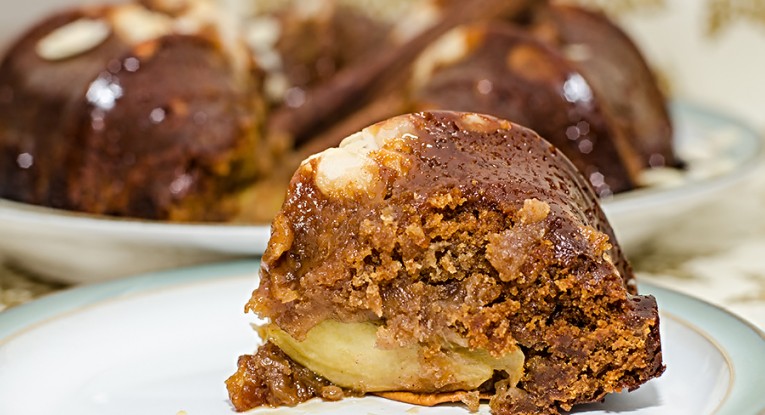 מתכון pudding dessert vegan טבעוניות קינוח עוגת דבש ותפוחים טבעונית